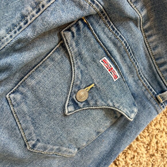 Hudson Jeans Collin Straight Mid Rise Cropped Jeans in Women's Size 30 Raw Hem - Picture 4 of 8